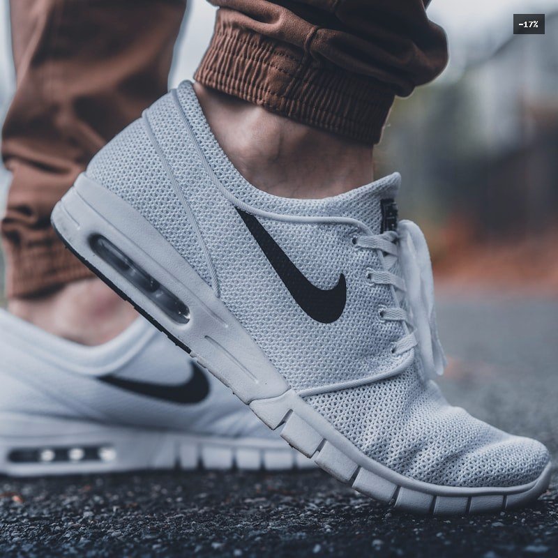 Casual Leather Sneakers in White